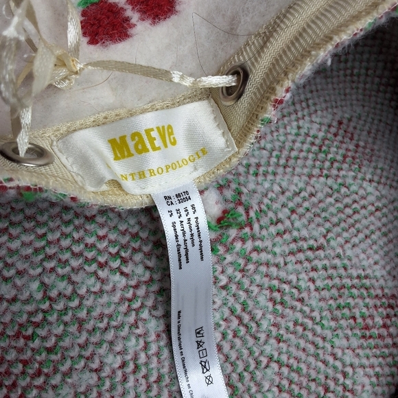Maeve Anthropologie Cream Cherry Print Wool Blend Beret main image 6